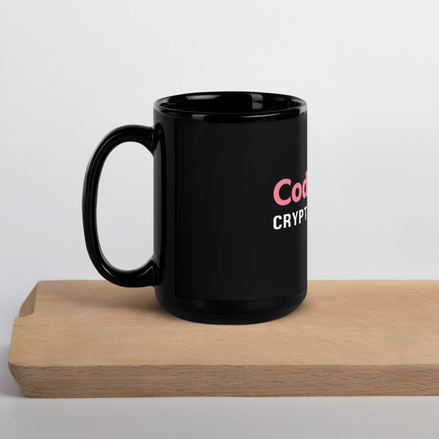 Code is Law and Crypto is Freedom | Black Glossy Crypto Mug - Image 5