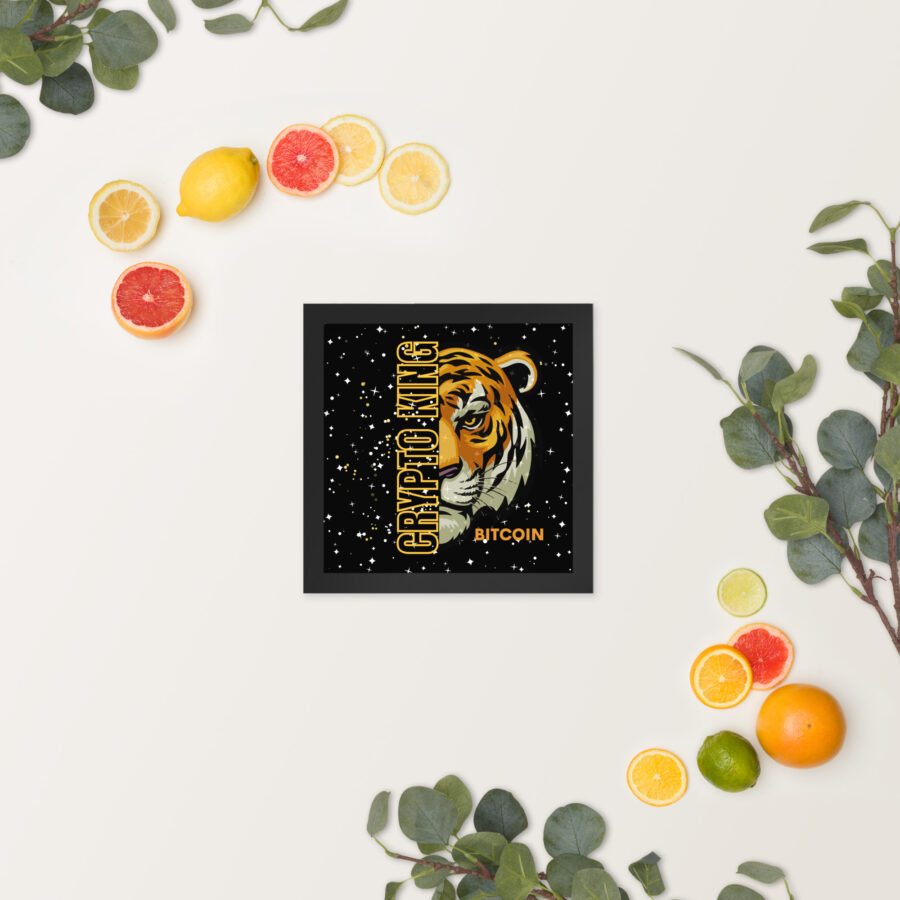 Crypto King Bitcoin Framed Poster - Image 3