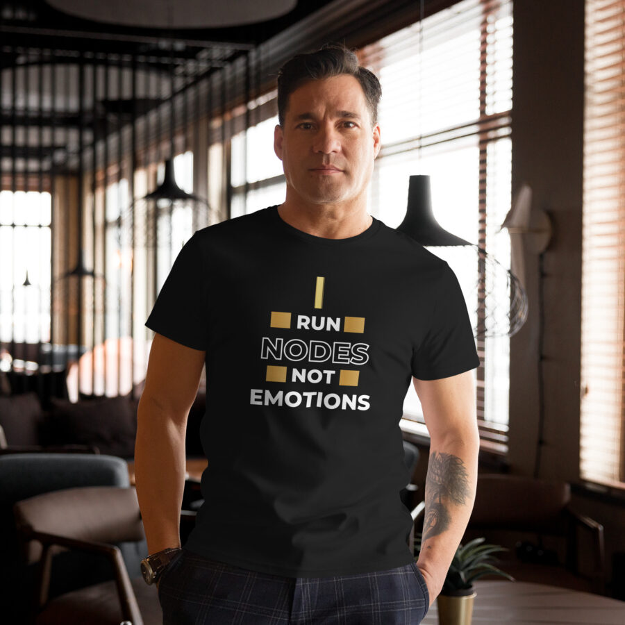 I Run Nodes Not Emotion's || Men's Premium DEPIN Lover T-shirt