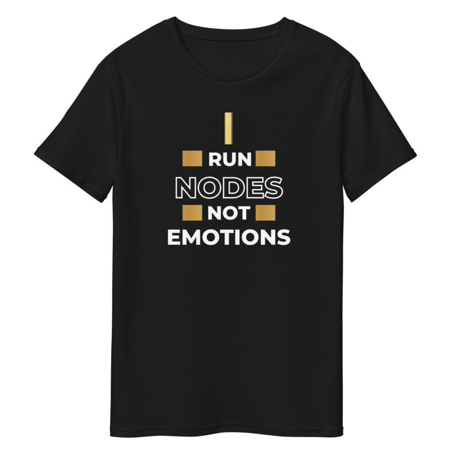 I Run Nodes Not Emotion's || Men's Premium DEPIN Lover T-shirt - Image 3