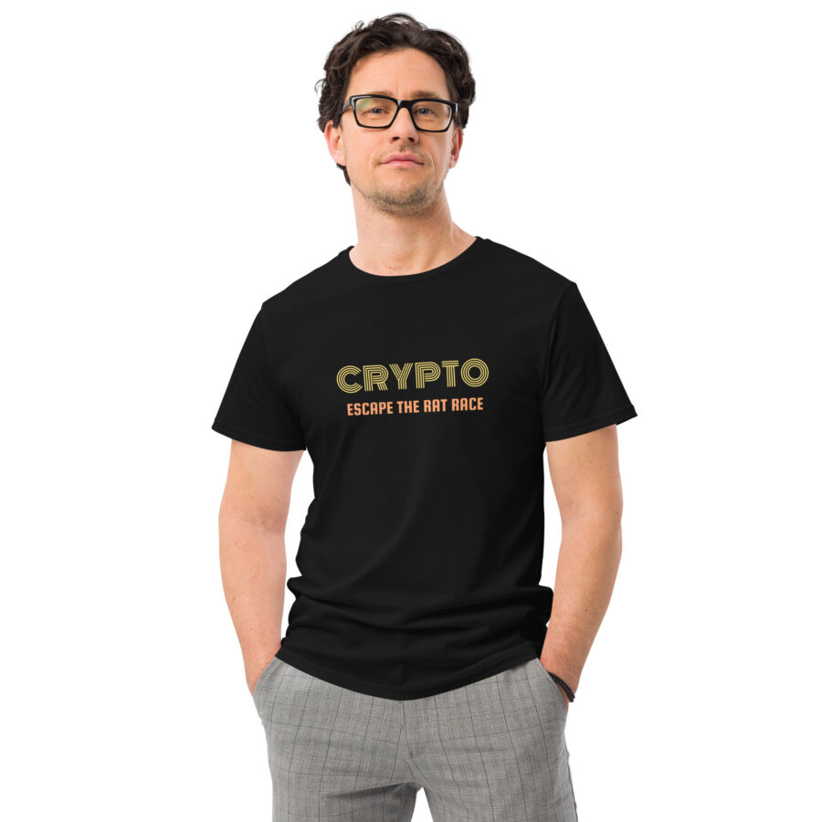 Crypto Escape the Rate Race || Men's Premium Cotton T-shirt - Image 3