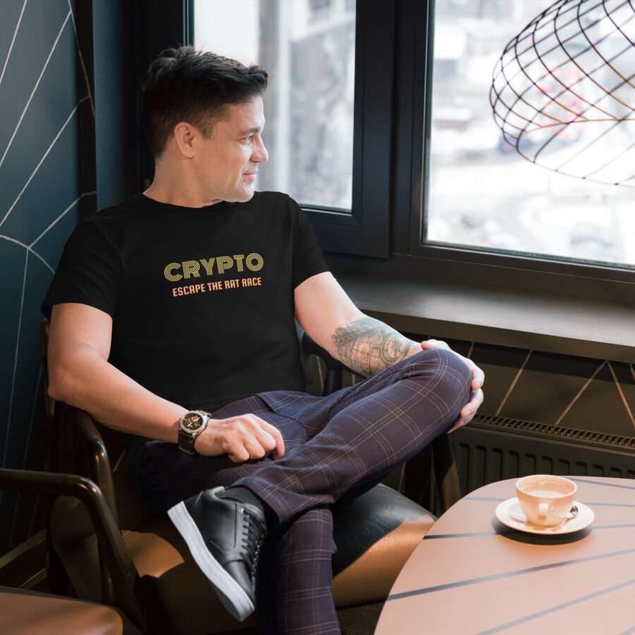 Crypto Escape the Rate Race || Men's Premium Cotton T-shirt - Image 4