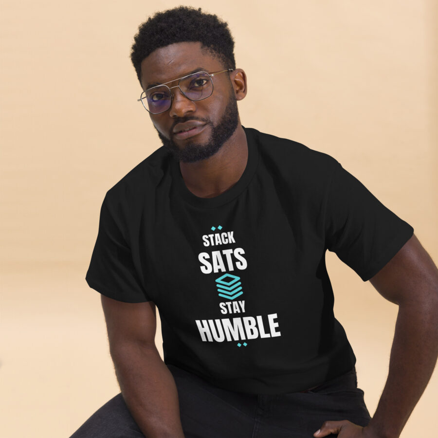 Stack Sats Stay Humble Men's Classic Crypto Tee