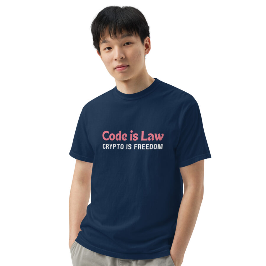 Code is Law and Crypto is Freedom || Heavyweight Crypto t-shirt - Image 6