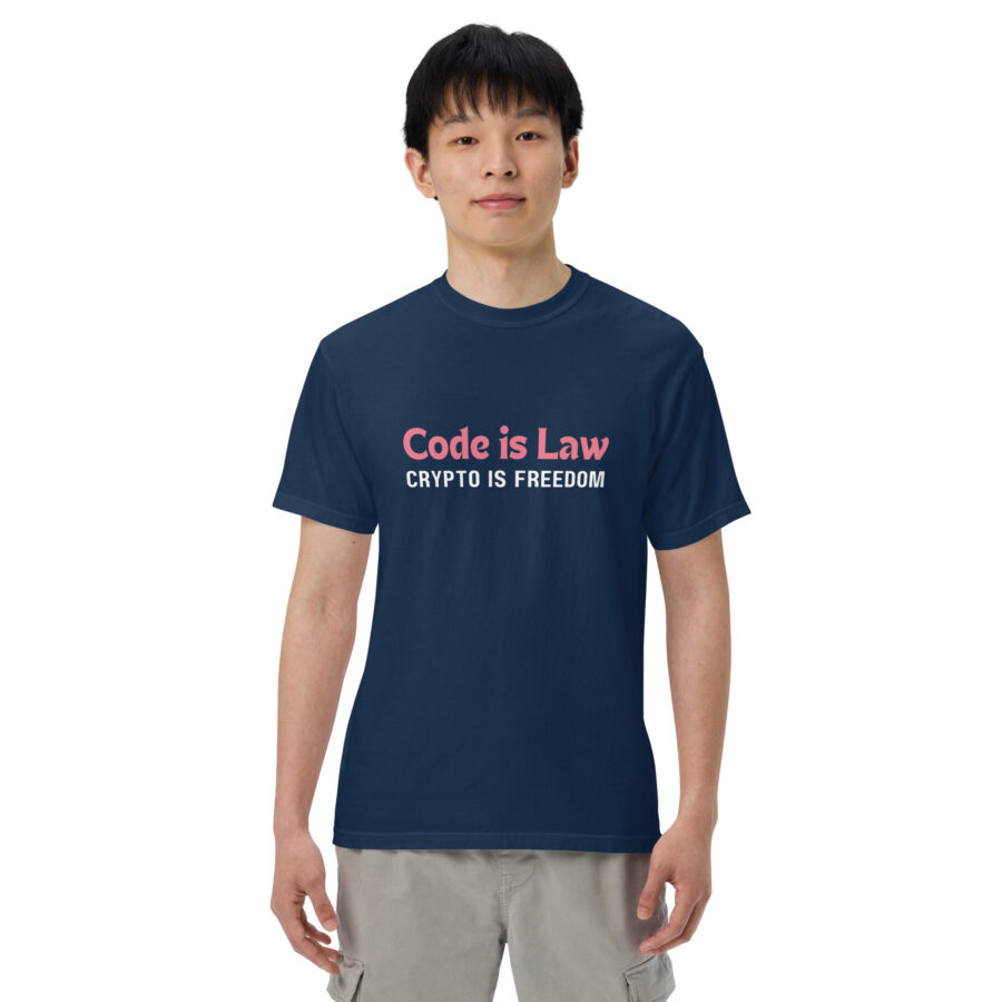 Code is Law and Crypto is Freedom || Heavyweight Crypto t-shirt - Image 5