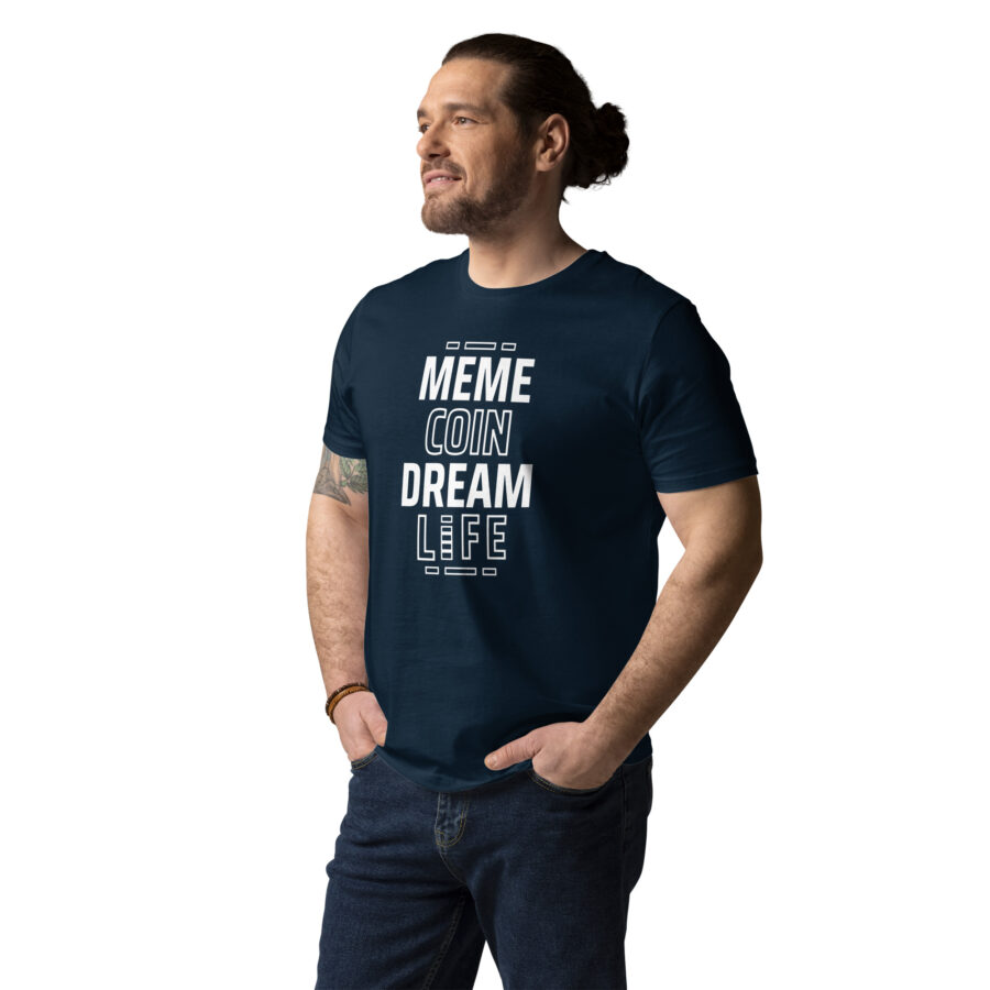 Meme Coin Dream Life || Men's Memecoin Themed T-shirt - Image 3