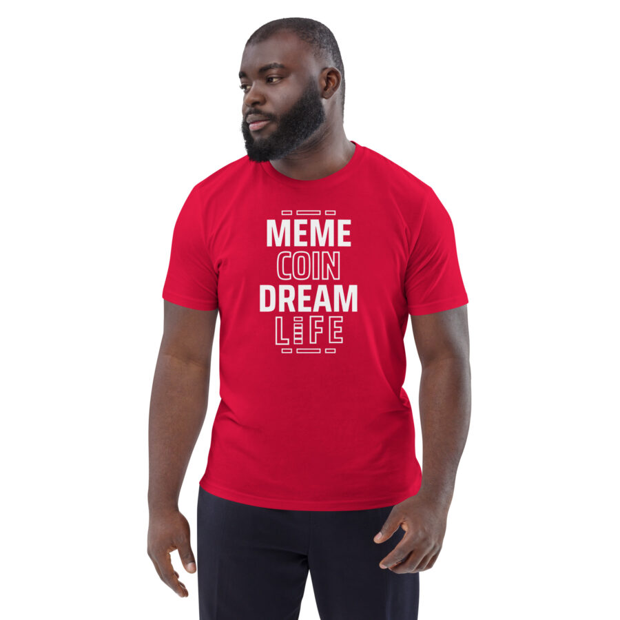 Meme Coin Dream Life || Men's Memecoin Themed T-shirt - Image 7