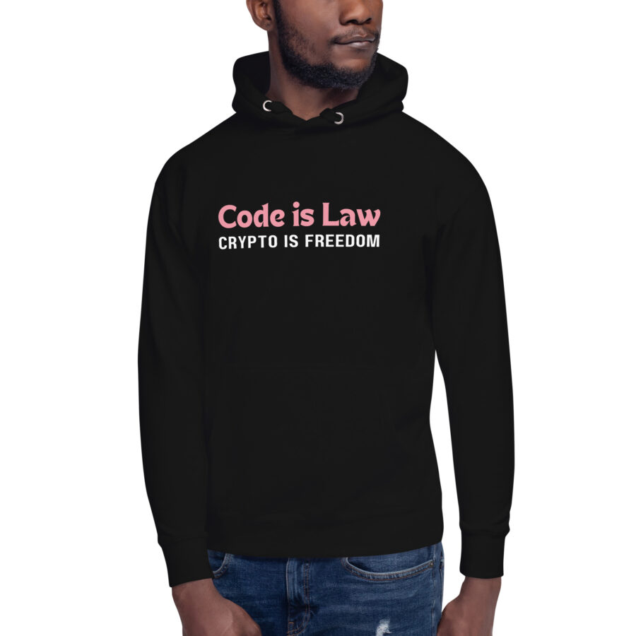 Code is Law Crypto is Freedom | Men's Crypto Hoodie - Image 2