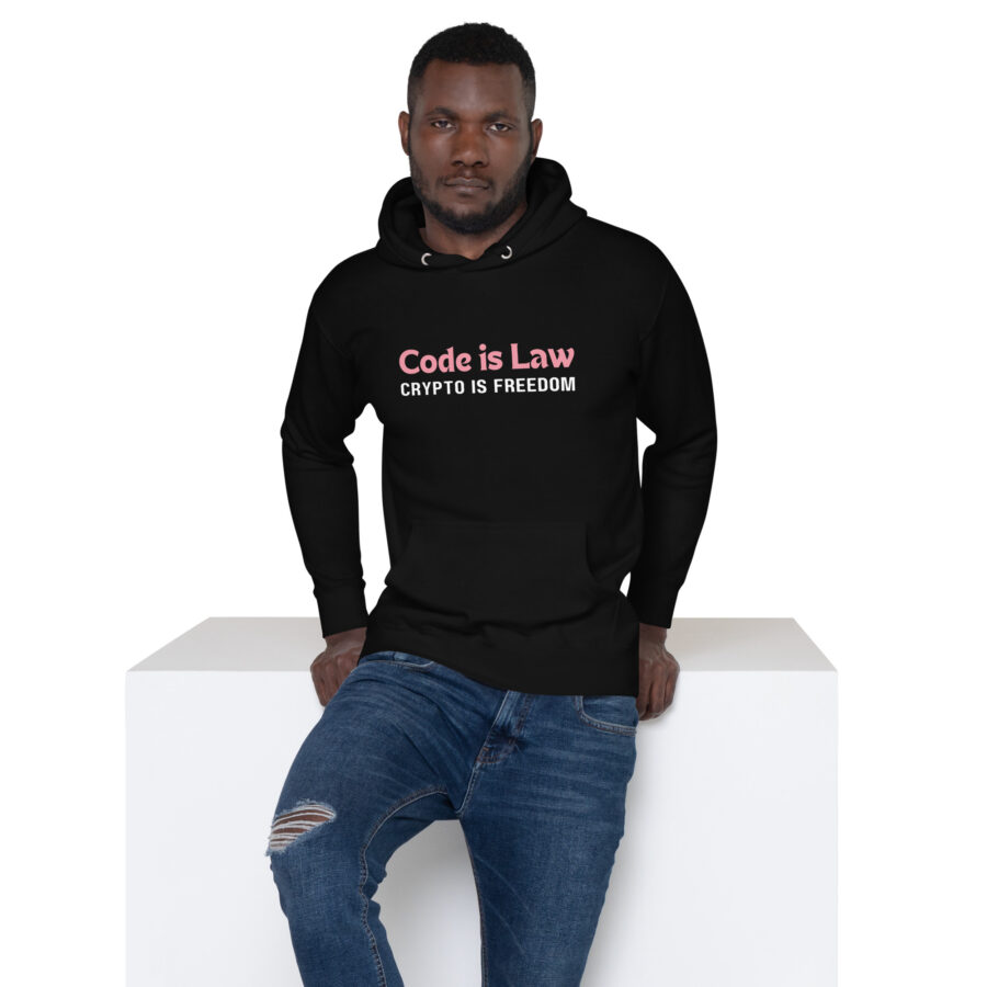 Code is Law Crypto is Freedom | Men's Crypto Hoodie - Image 3