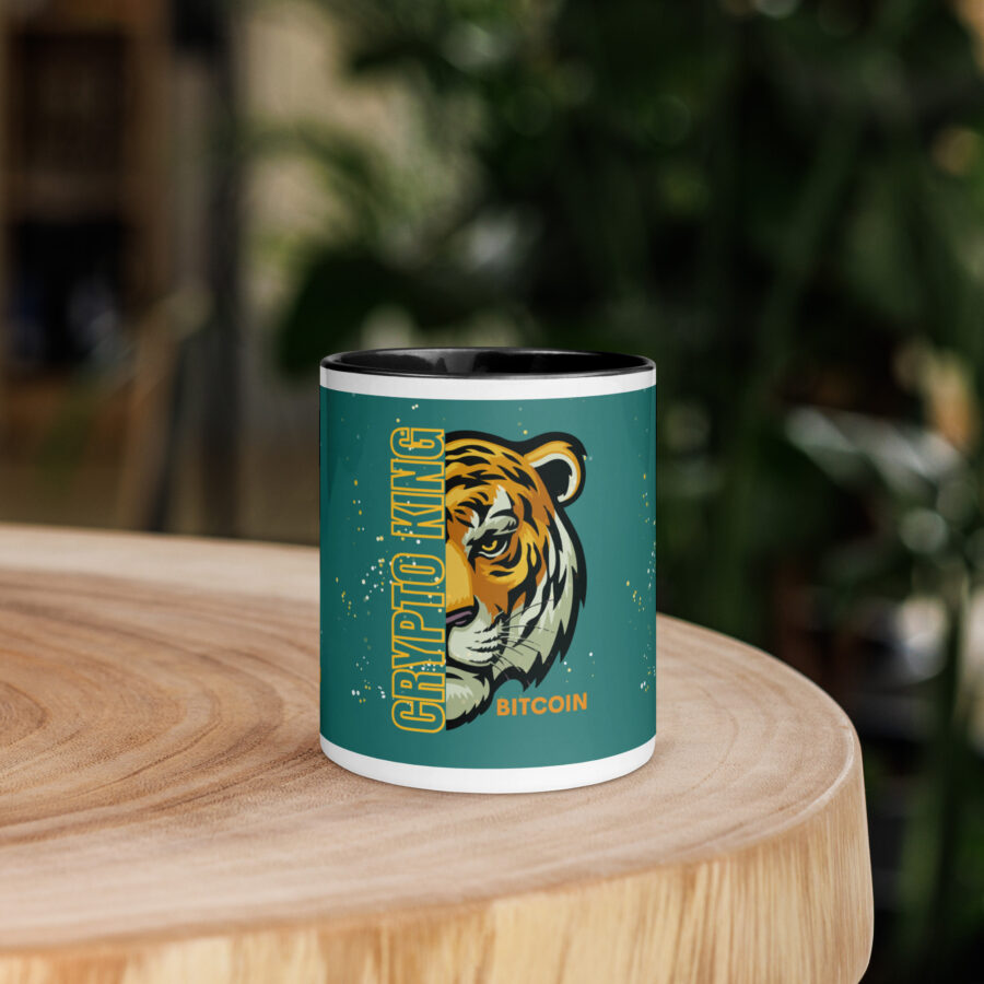 Crypto King Bitcoin Mug with Color Inside - Image 2