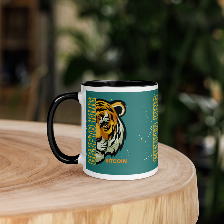 Crypto King Bitcoin Mug with Color Inside