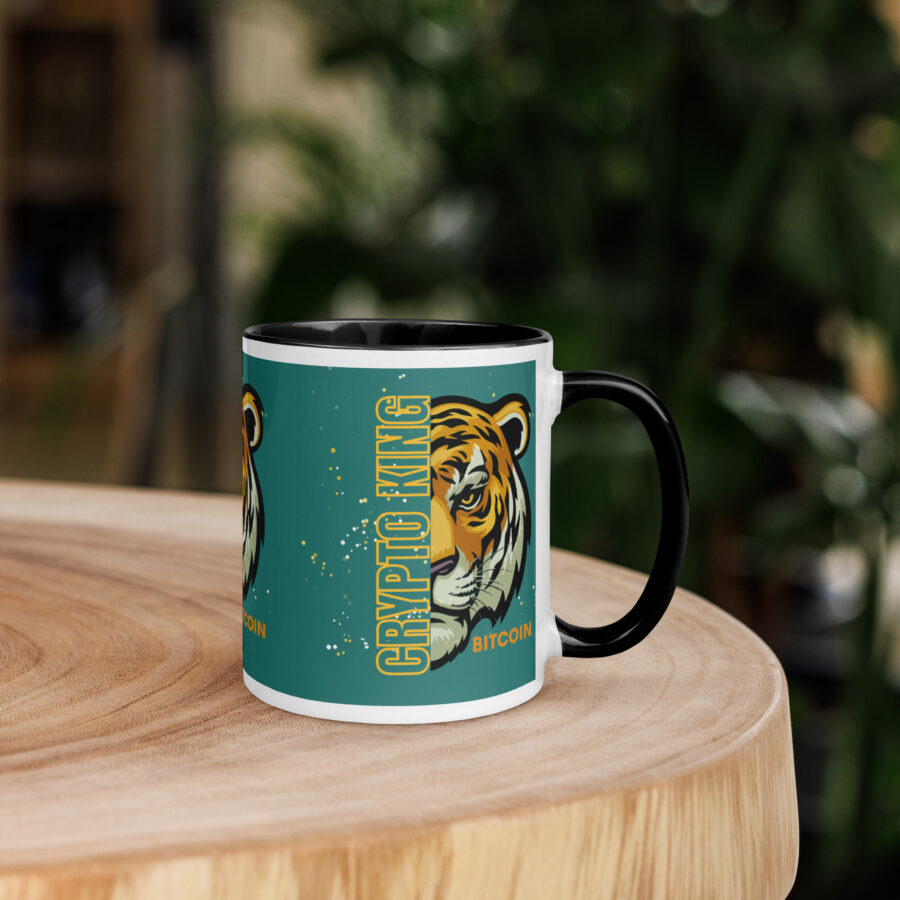 Crypto King Bitcoin Mug with Color Inside - Image 3