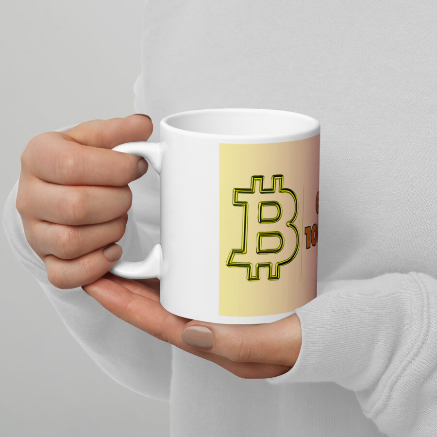 Bitcoin-0%fiat 100% faith | White Bitcoin Mug